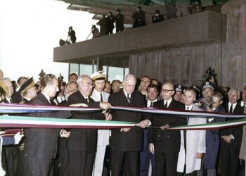 Inaugurazione del traforo del Monte Bianco